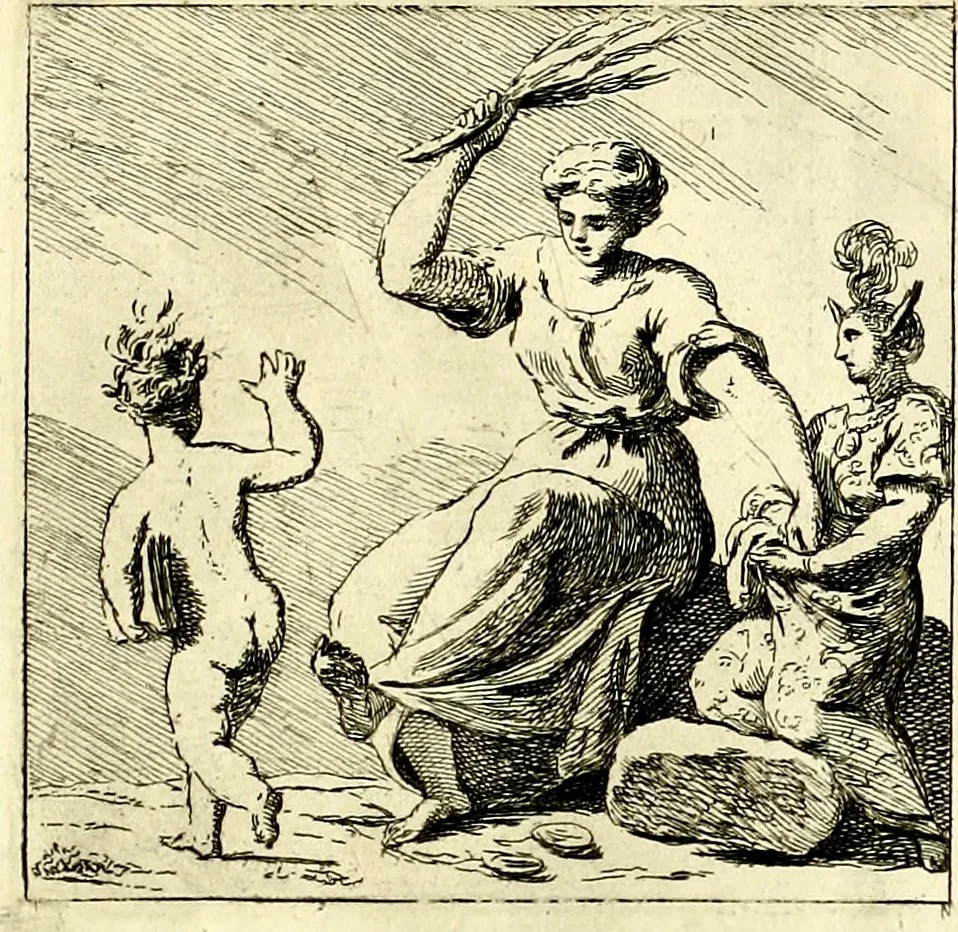An illustration from Iconologie tirée de divers auteurs : ouvrage utile aux gens de lettres, aux poëtes, aux artistes, & généralement à tous les amateurs des beaux arts, 1759, leaf 56