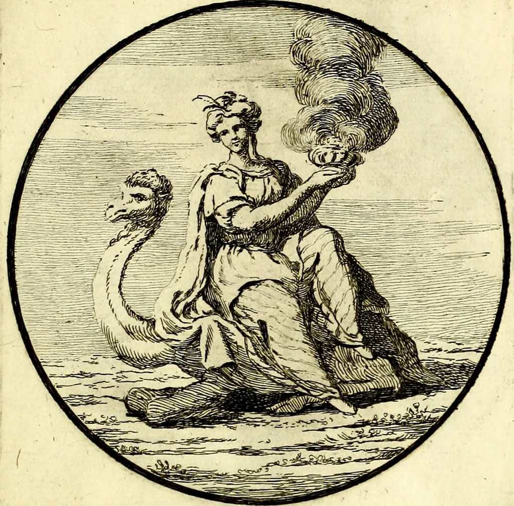 An illustration from Iconologie tirée de divers auteurs : ouvrage utile aux gens de lettres, aux poëtes, aux artistes, & généralement à tous les amateurs des beaux arts, 1759, leaf 58