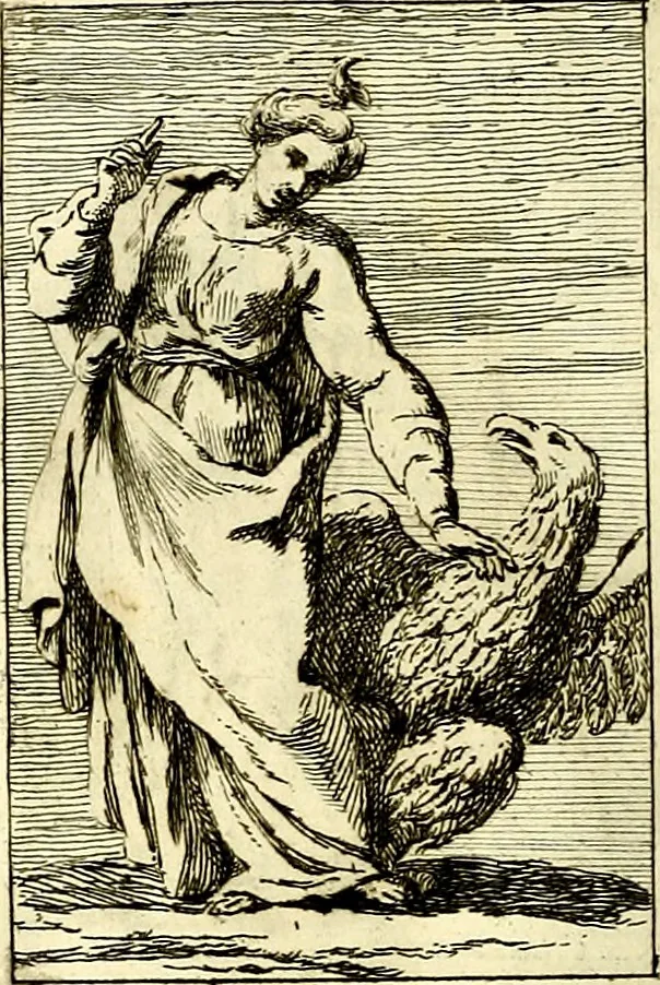 An illustration from Iconologie tirée de divers auteurs : ouvrage utile aux gens de lettres, aux poëtes, aux artistes, & généralement à tous les amateurs des beaux arts, 1759, leaf 87