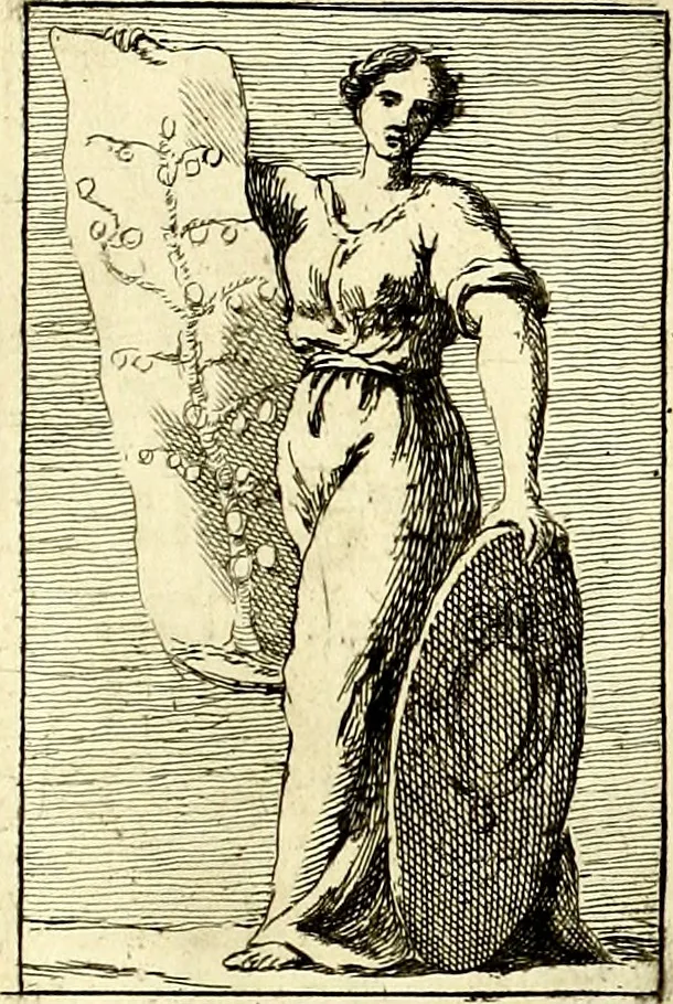An illustration from Iconologie tirée de divers auteurs : ouvrage utile aux gens de lettres, aux poëtes, aux artistes, & généralement à tous les amateurs des beaux arts, 1759, leaf 98