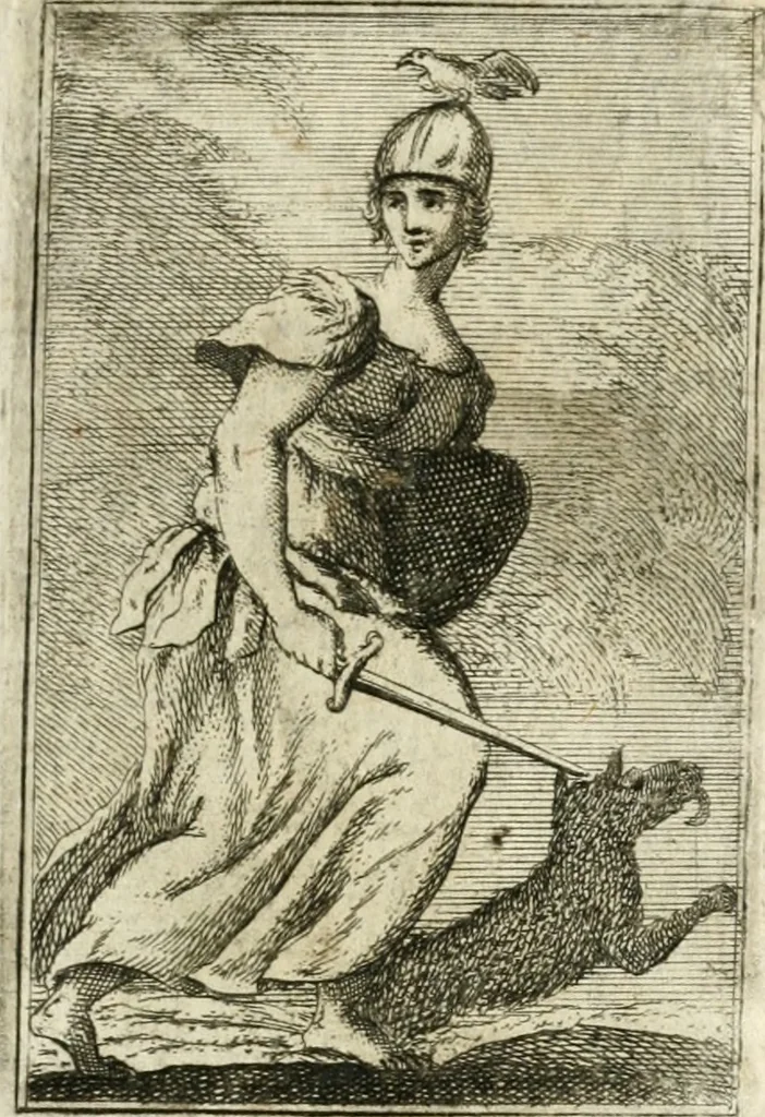 An illustration from Iconologie, tirée de divers auteurs : ouvrage utile aux gens de lettres, aux poëtes, aux artistes, & généralement à tous les amateurs des beaux-arts, 1766, leaf 100
