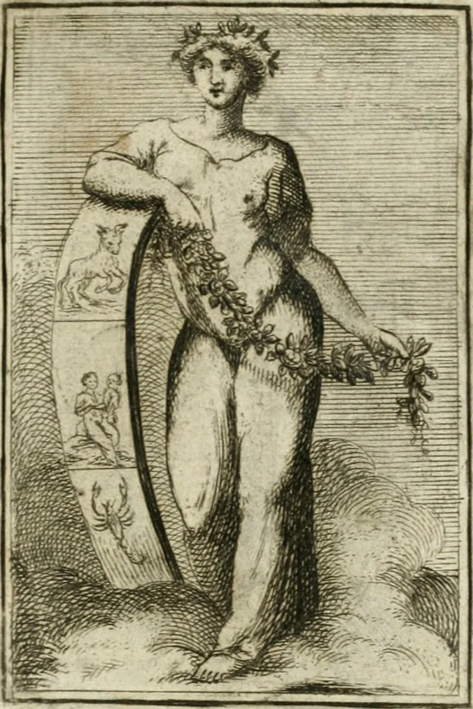An illustration from Iconologie, tirée de divers auteurs : ouvrage utile aux gens de lettres, aux poëtes, aux artistes, & généralement à tous les amateurs des beaux-arts, 1766, leaf 120