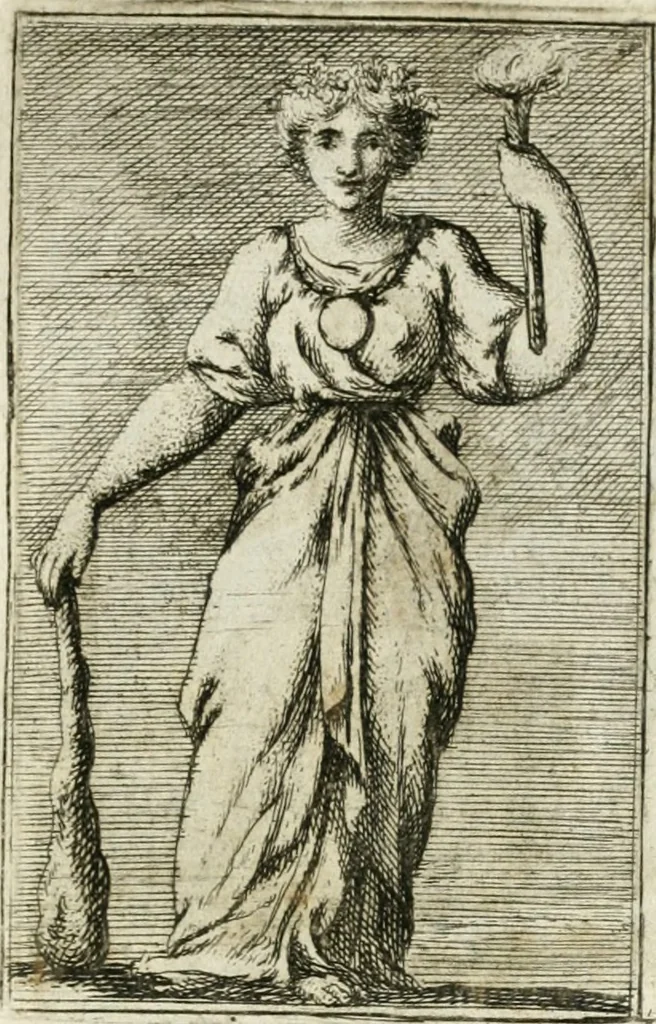 An illustration from Iconologie, tirée de divers auteurs : ouvrage utile aux gens de lettres, aux poëtes, aux artistes, & généralement à tous les amateurs des beaux-arts, 1766, leaf 152