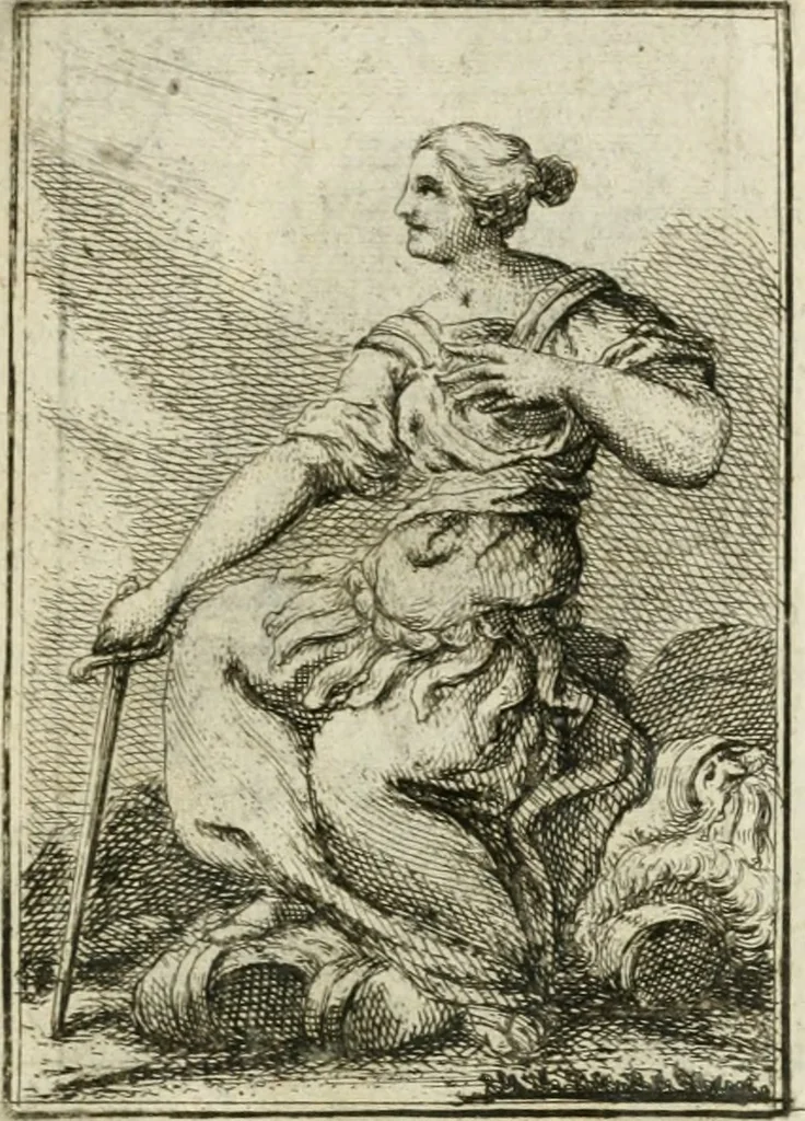 An illustration from Iconologie, tirée de divers auteurs : ouvrage utile aux gens de lettres, aux poëtes, aux artistes, & généralement à tous les amateurs des beaux-arts, 1766, leaf 176