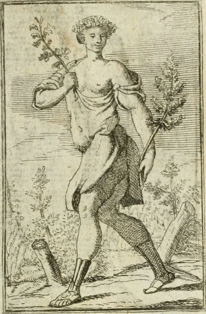 An illustration from Iconologie, tirée de divers auteurs : ouvrage utile aux gens de lettres, aux poëtes, aux artistes, & généralement à tous les amateurs des beaux-arts, 1766, leaf 18