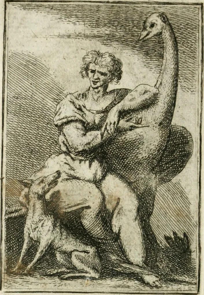 An illustration from Iconologie, tirée de divers auteurs : ouvrage utile aux gens de lettres, aux poëtes, aux artistes, & généralement à tous les amateurs des beaux-arts, 1766, leaf 215