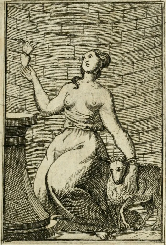 An illustration from Iconologie, tirée de divers auteurs : ouvrage utile aux gens de lettres, aux poëtes, aux artistes, & généralement à tous les amateurs des beaux-arts, 1766, leaf 32