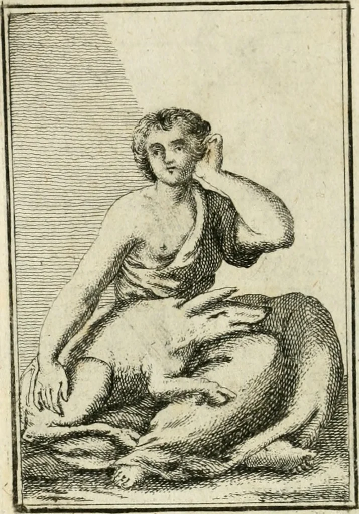 An illustration from Iconologie, tirée de divers auteurs : ouvrage utile aux gens de lettres, aux poëtes, aux artistes, & généralement à tous les amateurs des beaux-arts, 1766, leaf 45
