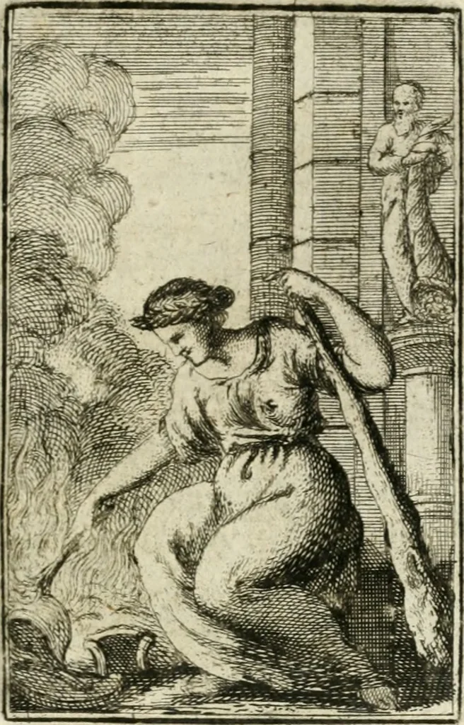 An illustration from Iconologie, tirée de divers auteurs : ouvrage utile aux gens de lettres, aux poëtes, aux artistes, & généralement à tous les amateurs des beaux-arts, 1766, leaf 52