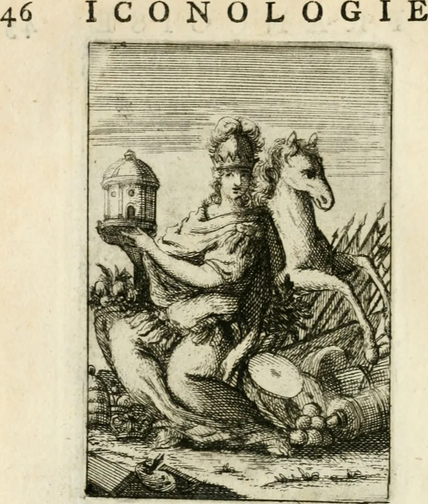 An illustration from Iconologie, tirée de divers auteurs : ouvrage utile aux gens de lettres, aux poëtes, aux artistes, & généralement à tous les amateurs des beaux-arts, 1766, leaf 55