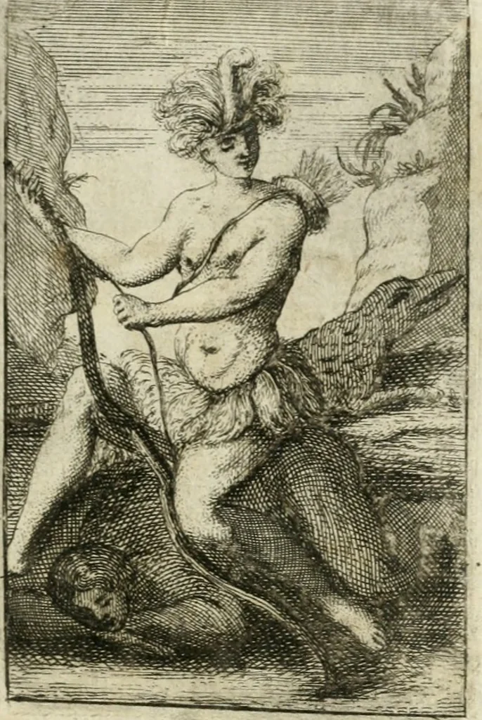 An illustration from Iconologie, tirée de divers auteurs : ouvrage utile aux gens de lettres, aux poëtes, aux artistes, & généralement à tous les amateurs des beaux-arts, 1766, leaf 58