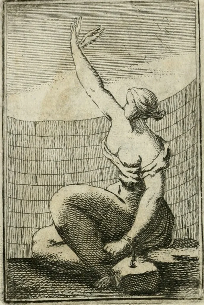 An illustration from Iconologie, tirée de divers auteurs : ouvrage utile aux gens de lettres, aux poëtes, aux artistes, & généralement à tous les amateurs des beaux-arts, 1766, leaf 61