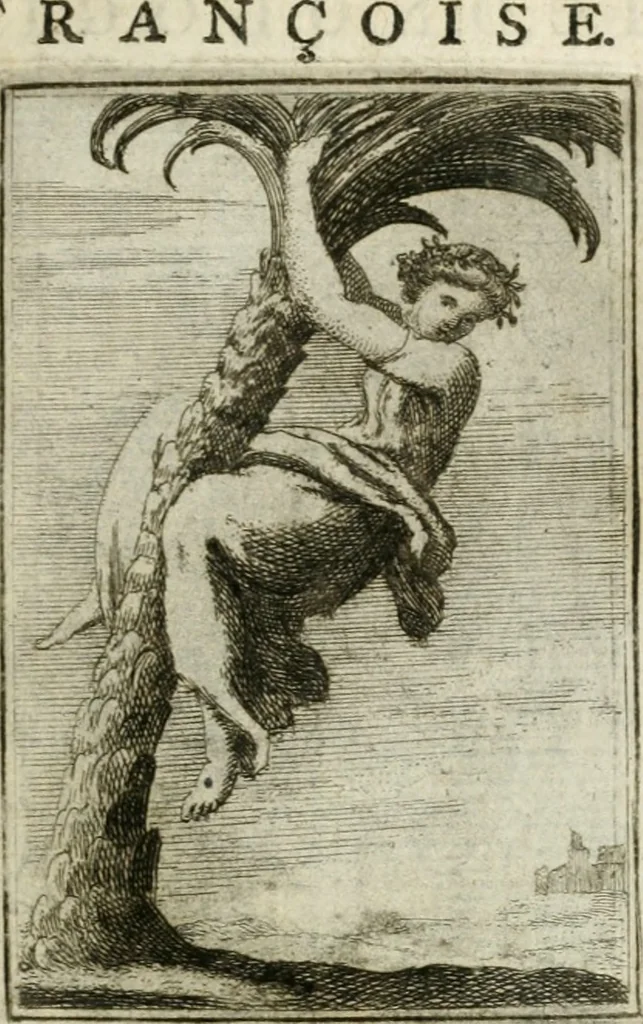 An illustration from Iconologie, tirée de divers auteurs : ouvrage utile aux gens de lettres, aux poëtes, aux artistes, & généralement à tous les amateurs des beaux-arts, 1766, leaf 68