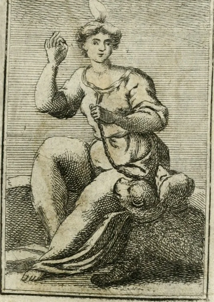 An illustration from Iconologie, tirée de divers auteurs : ouvrage utile aux gens de lettres, aux poëtes, aux artistes, & généralement à tous les amateurs des beaux-arts, 1766, leaf 70