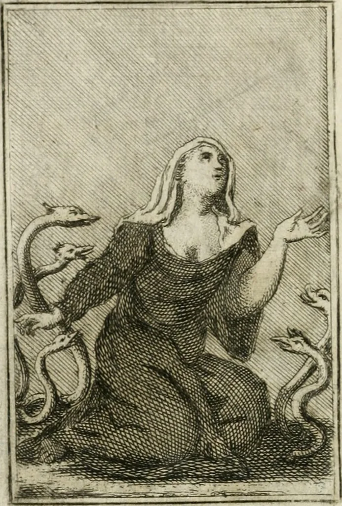 An illustration from Iconologie, tirée de divers auteurs : ouvrage utile aux gens de lettres, aux poëtes, aux artistes, & généralement à tous les amateurs des beaux-arts, 1766, leaf 77