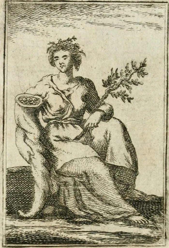 An illustration from Iconologie, tirée de divers auteurs : ouvrage utile aux gens de lettres, aux poëtes, aux artistes, & généralement à tous les amateurs des beaux-arts, 1766, leaf 91