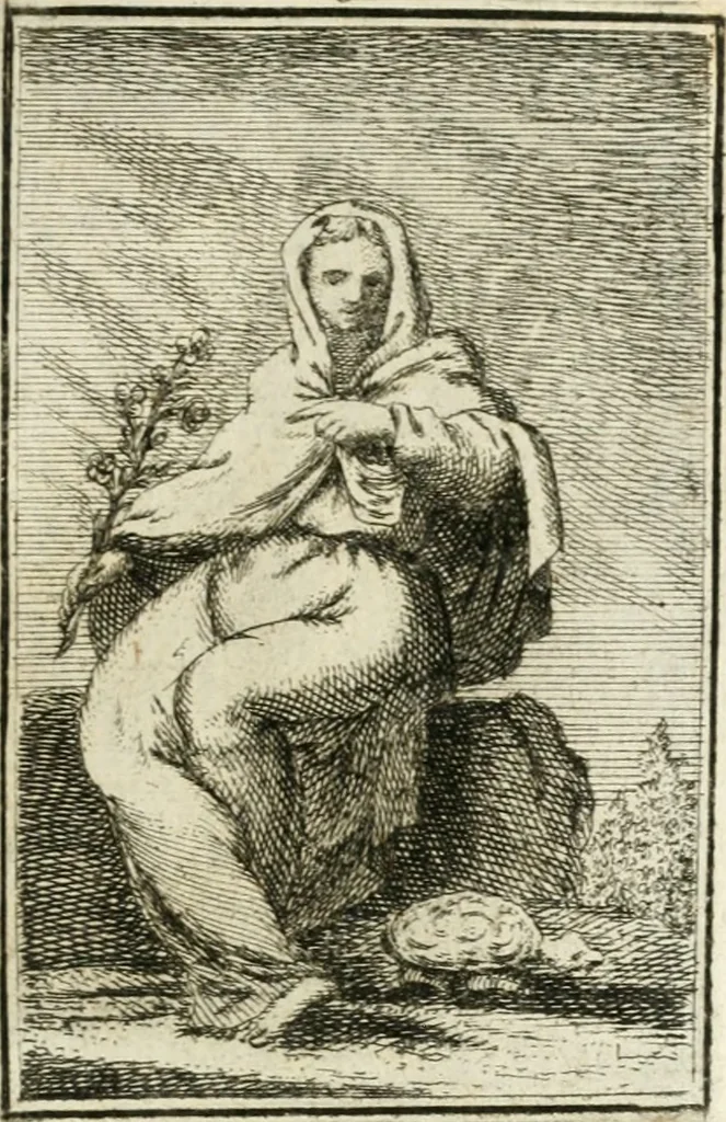 An illustration from Iconologie, tirée de divers auteurs : ouvrage utile aux gens de lettres, aux poëtes, aux artistes, & généralement à tous les amateurs des beaux-arts, 1766, leaf 94
