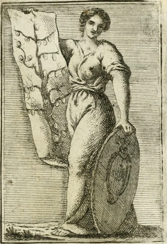 An illustration from Iconologie, tirée de divers auteurs : ouvrage utile aux gens de lettres, aux poëtes, aux artistes, & généralement à tous les amateurs des beaux-arts, 1766, leaf 96