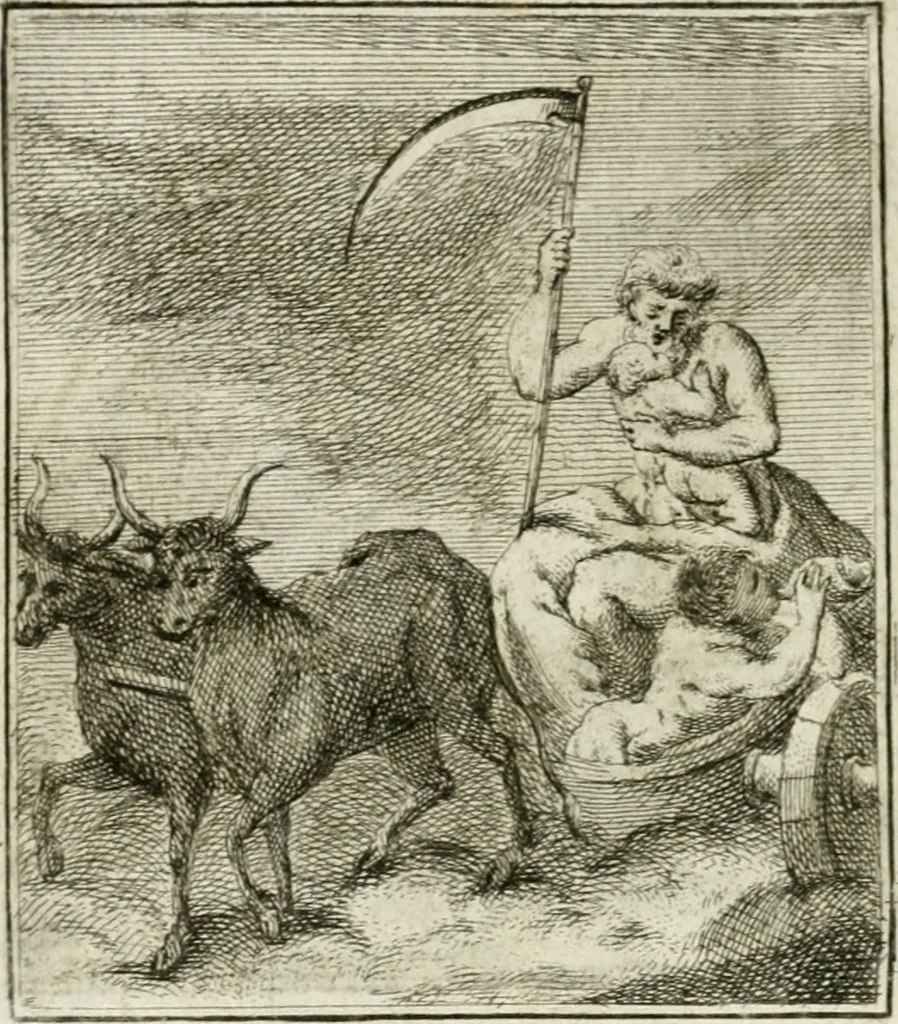 An illustration from Iconologie, tirée de divers auteurs : ouvrage utile aux gens de lettres, aux poëtes, aux artistes, & généralement à tous les amateurs des beaux-arts, 1766, leaf 105