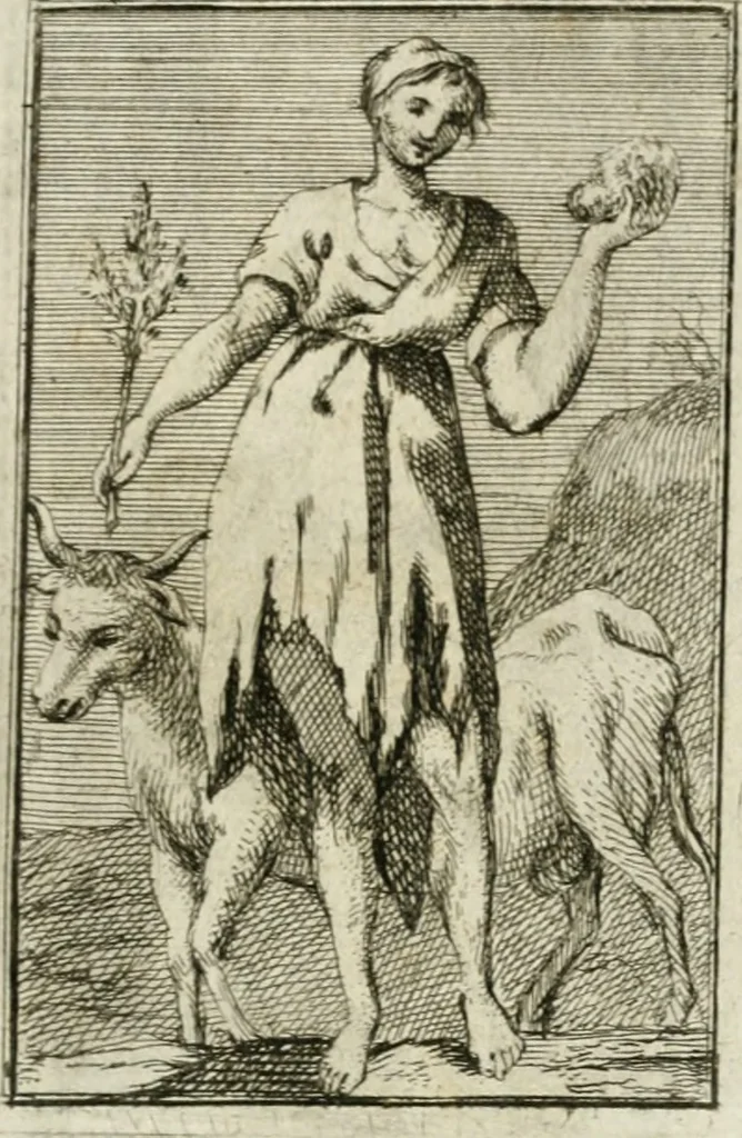 An illustration from Iconologie, tirée de divers auteurs : ouvrage utile aux gens de lettres, aux poëtes, aux artistes, & généralement à tous les amateurs des beaux-arts, 1766, leaf 110