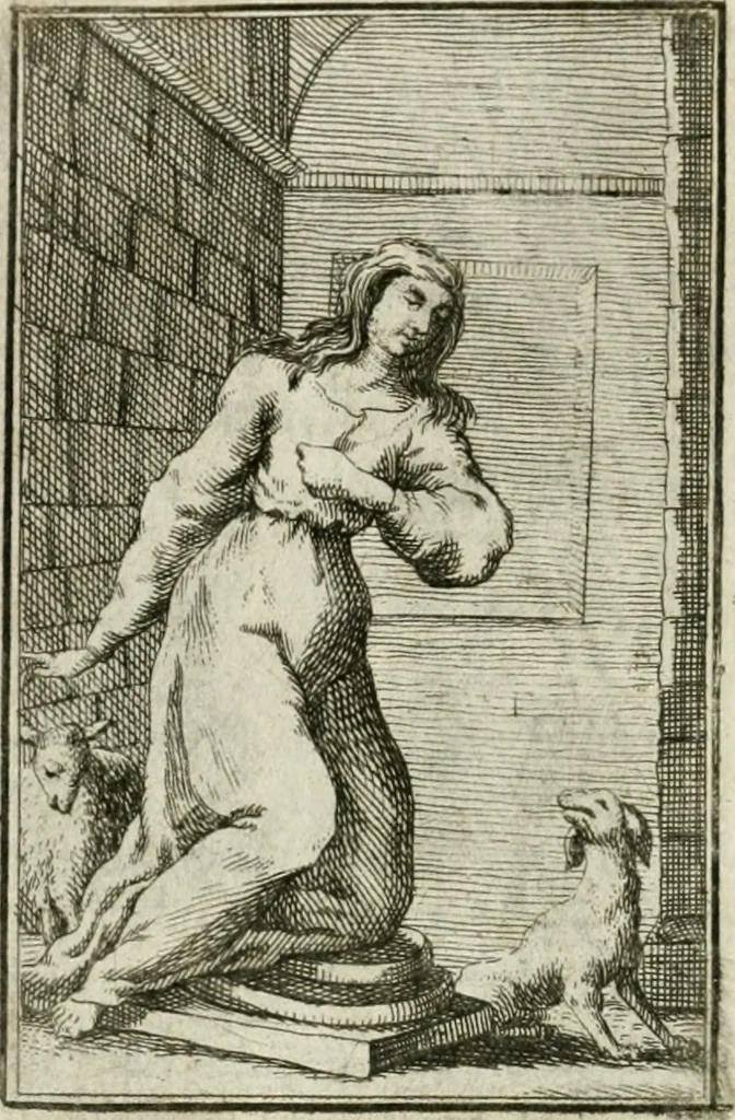 An illustration from Iconologie, tirée de divers auteurs : ouvrage utile aux gens de lettres, aux poëtes, aux artistes, & généralement à tous les amateurs des beaux-arts, 1766, leaf 127