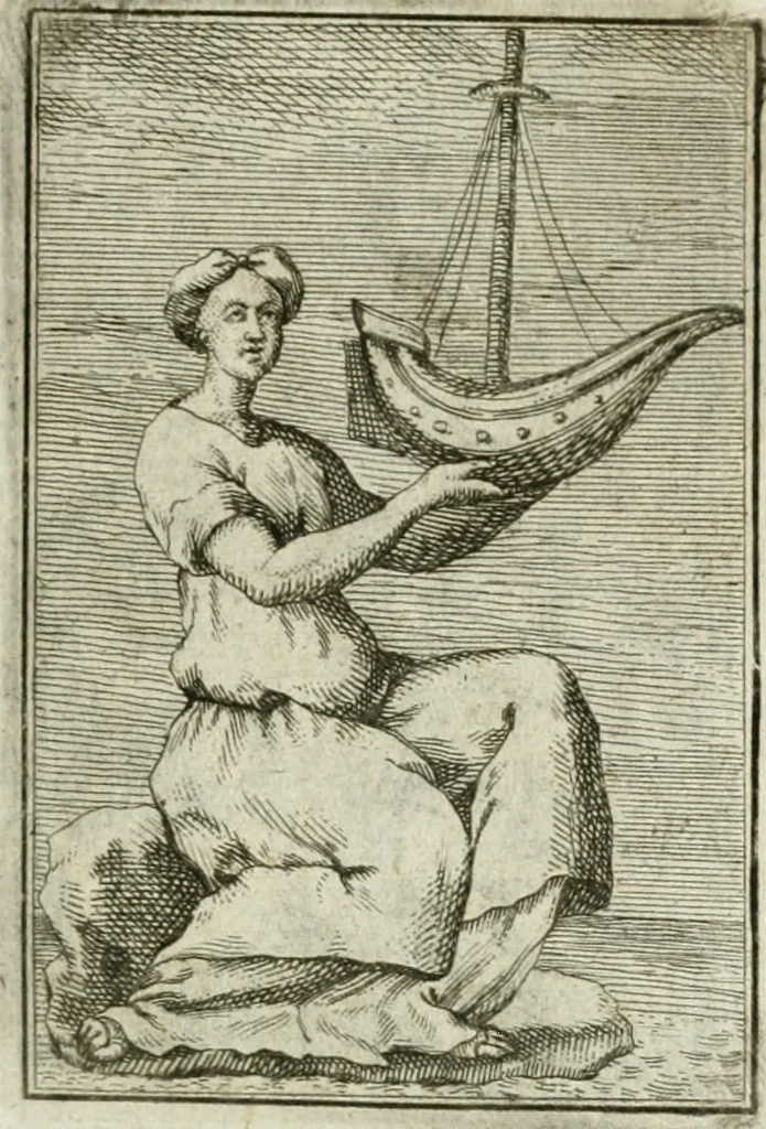 An illustration from Iconologie, tirée de divers auteurs : ouvrage utile aux gens de lettres, aux poëtes, aux artistes, & généralement à tous les amateurs des beaux-arts, 1766, leaf 128
