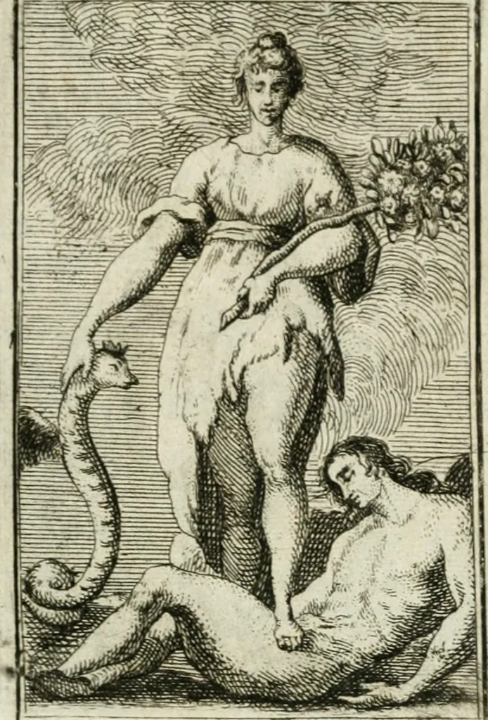 An illustration from Iconologie, tirée de divers auteurs : ouvrage utile aux gens de lettres, aux poëtes, aux artistes, & généralement à tous les amateurs des beaux-arts, 1766, leaf 138