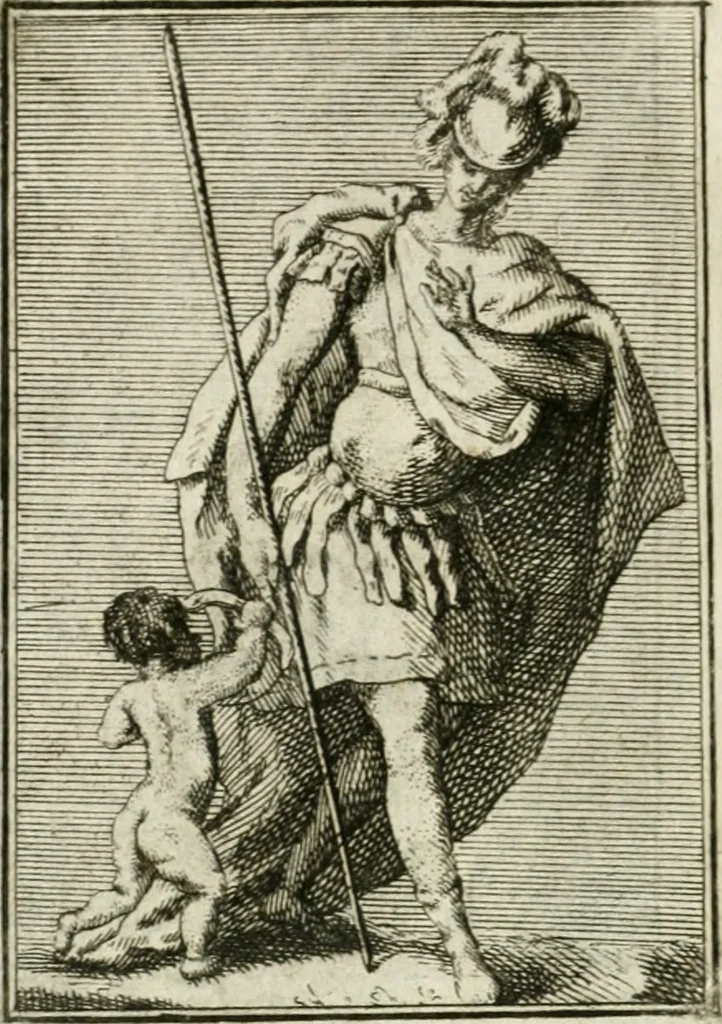 An illustration from Iconologie, tirée de divers auteurs : ouvrage utile aux gens de lettres, aux poëtes, aux artistes, & généralement à tous les amateurs des beaux-arts, 1766, leaf 141
