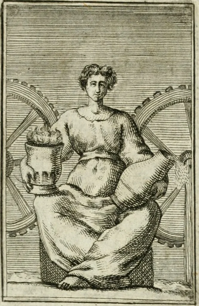 An illustration from Iconologie, tirée de divers auteurs : ouvrage utile aux gens de lettres, aux poëtes, aux artistes, & généralement à tous les amateurs des beaux-arts, 1766, leaf 142