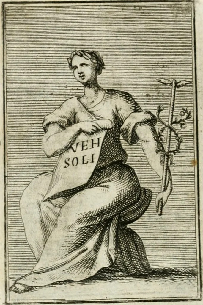 An illustration from Iconologie, tirée de divers auteurs : ouvrage utile aux gens de lettres, aux poëtes, aux artistes, & généralement à tous les amateurs des beaux-arts, 1766, leaf 145
