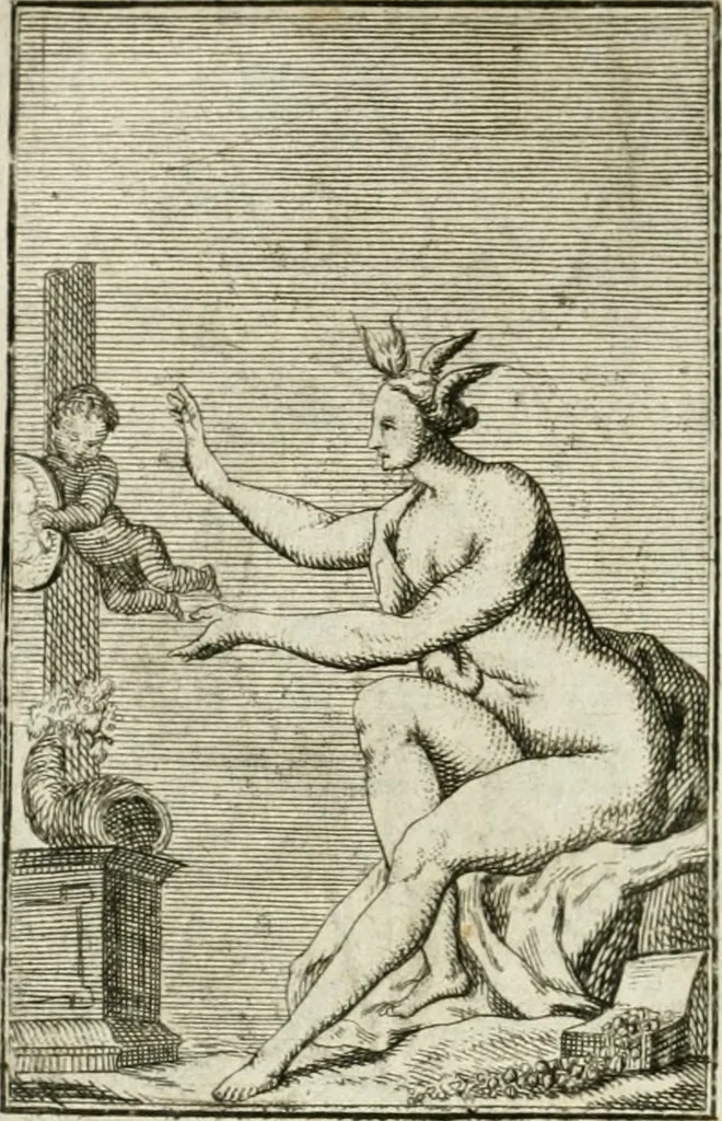 An illustration from Iconologie, tirée de divers auteurs : ouvrage utile aux gens de lettres, aux poëtes, aux artistes, & généralement à tous les amateurs des beaux-arts, 1766, leaf 171