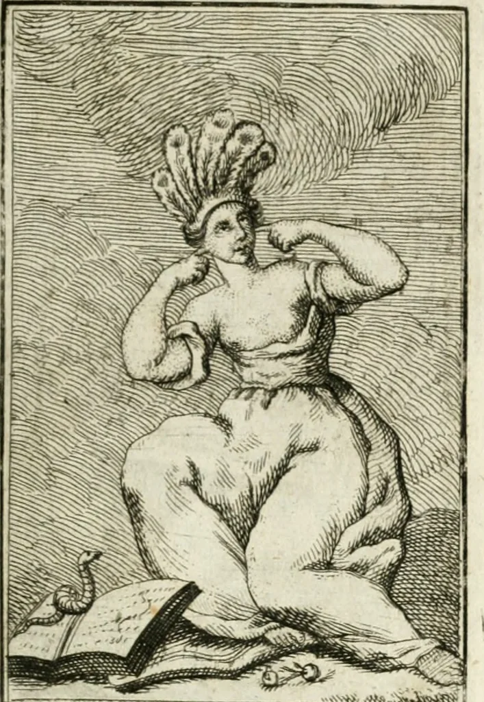 An illustration from Iconologie, tirée de divers auteurs : ouvrage utile aux gens de lettres, aux poëtes, aux artistes, & généralement à tous les amateurs des beaux-arts, 1766, leaf 172