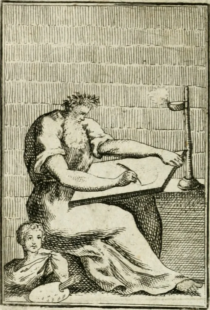 An illustration from Iconologie, tirée de divers auteurs : ouvrage utile aux gens de lettres, aux poëtes, aux artistes, & généralement à tous les amateurs des beaux-arts, 1766, leaf 173