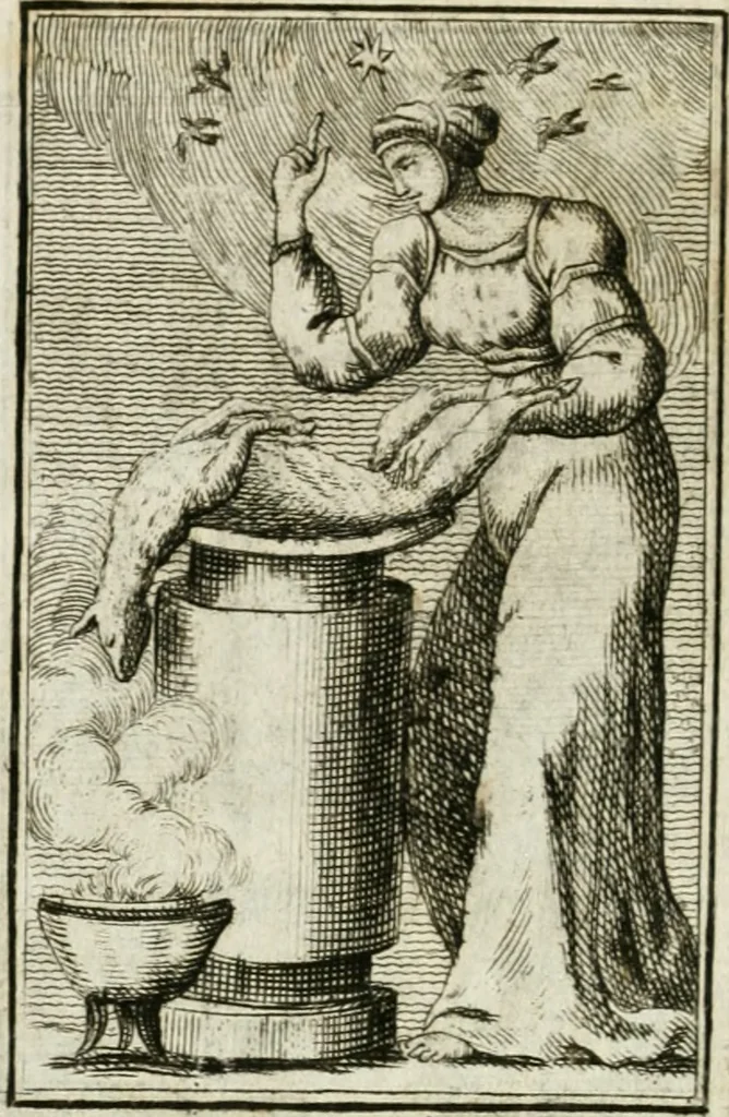 An illustration from Iconologie, tirée de divers auteurs : ouvrage utile aux gens de lettres, aux poëtes, aux artistes, & généralement à tous les amateurs des beaux-arts, 1766, leaf 175