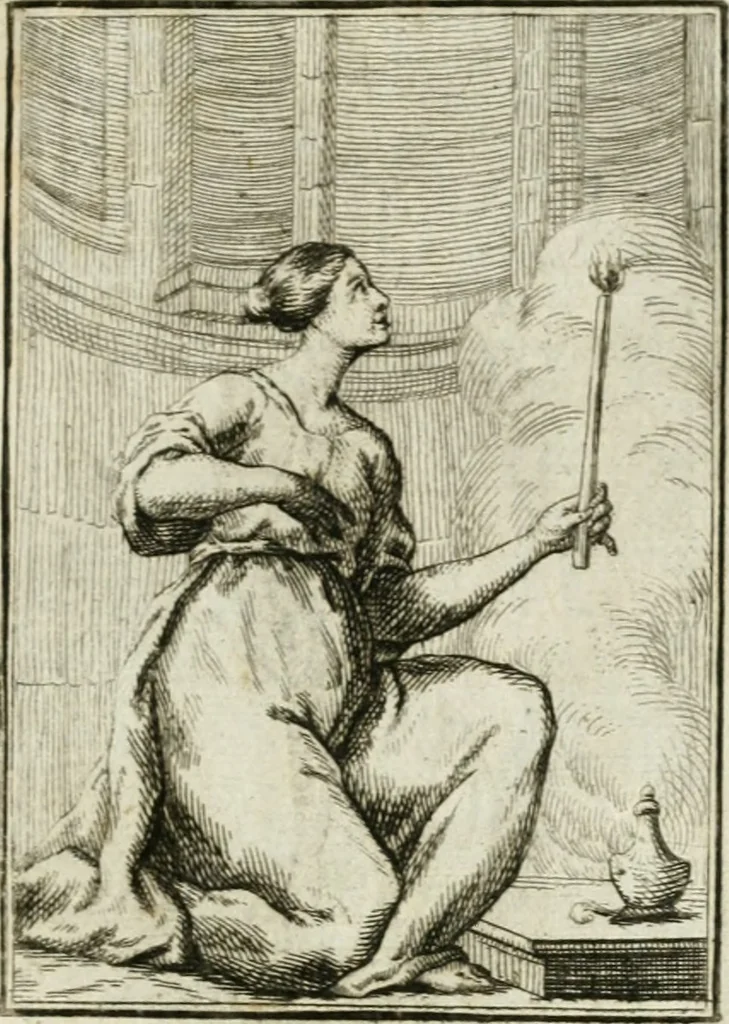 An illustration from Iconologie, tirée de divers auteurs : ouvrage utile aux gens de lettres, aux poëtes, aux artistes, & généralement à tous les amateurs des beaux-arts, 1766, leaf 176