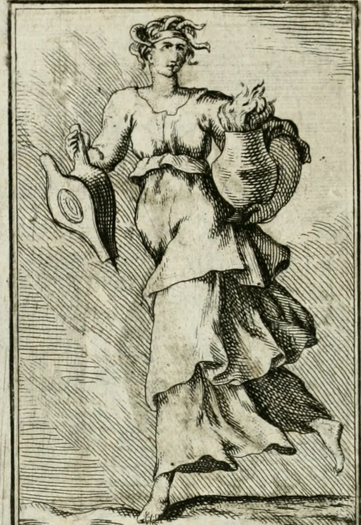 An illustration from Iconologie, tirée de divers auteurs : ouvrage utile aux gens de lettres, aux poëtes, aux artistes, & généralement à tous les amateurs des beaux-arts, 1766, leaf 181
