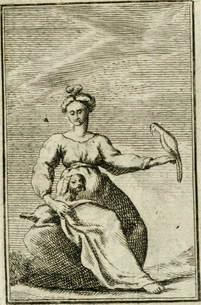 An illustration from Iconologie, tirée de divers auteurs : ouvrage utile aux gens de lettres, aux poëtes, aux artistes, & généralement à tous les amateurs des beaux-arts, 1766, leaf 186