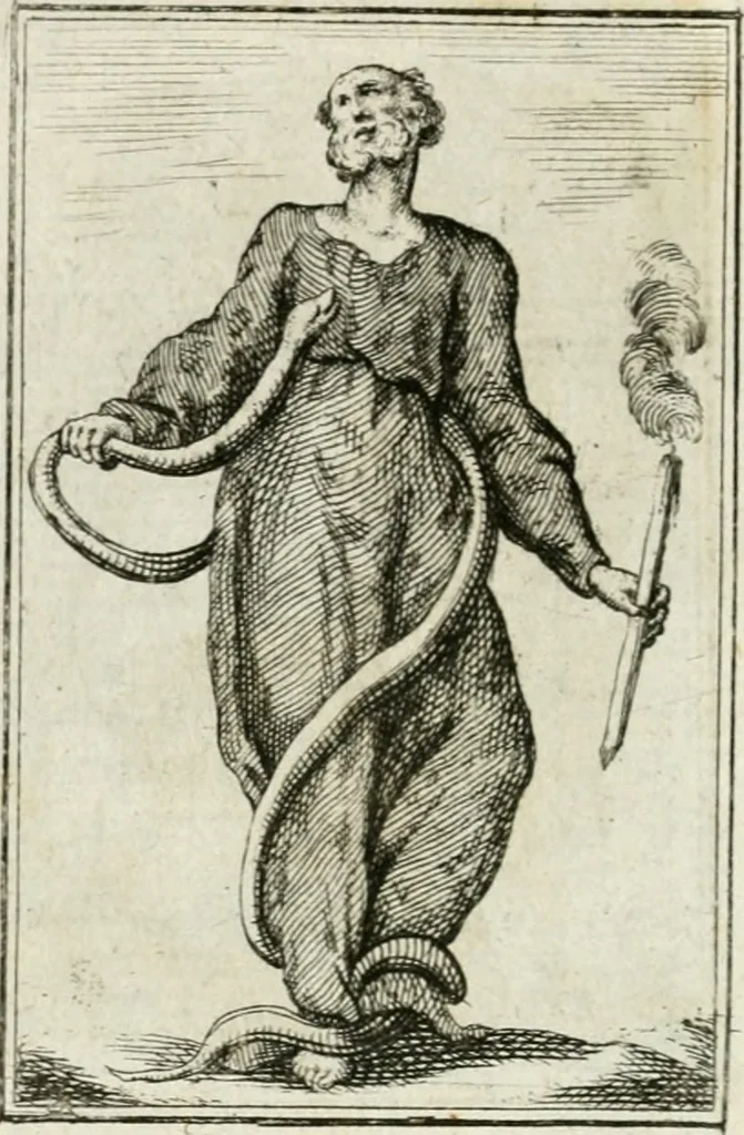 An illustration from Iconologie, tirée de divers auteurs : ouvrage utile aux gens de lettres, aux poëtes, aux artistes, & généralement à tous les amateurs des beaux-arts, 1766, leaf 191