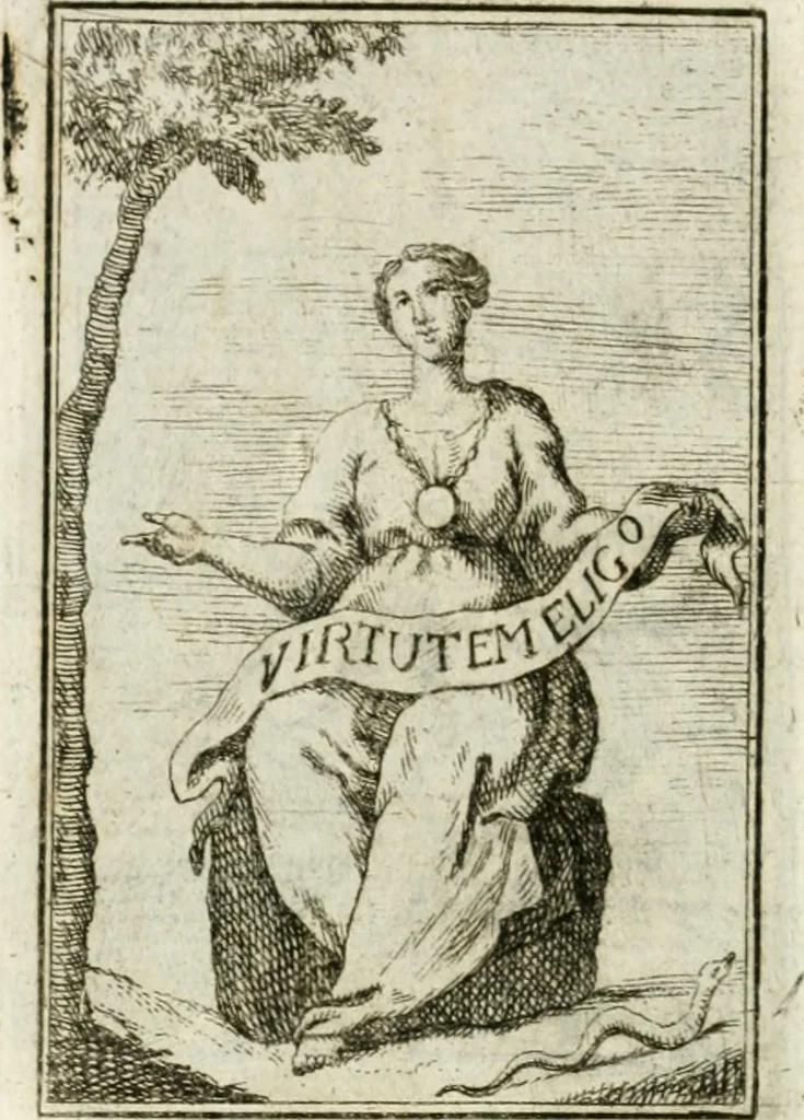 An illustration from Iconologie, tirée de divers auteurs : ouvrage utile aux gens de lettres, aux poëtes, aux artistes, & généralement à tous les amateurs des beaux-arts, 1766, leaf 197