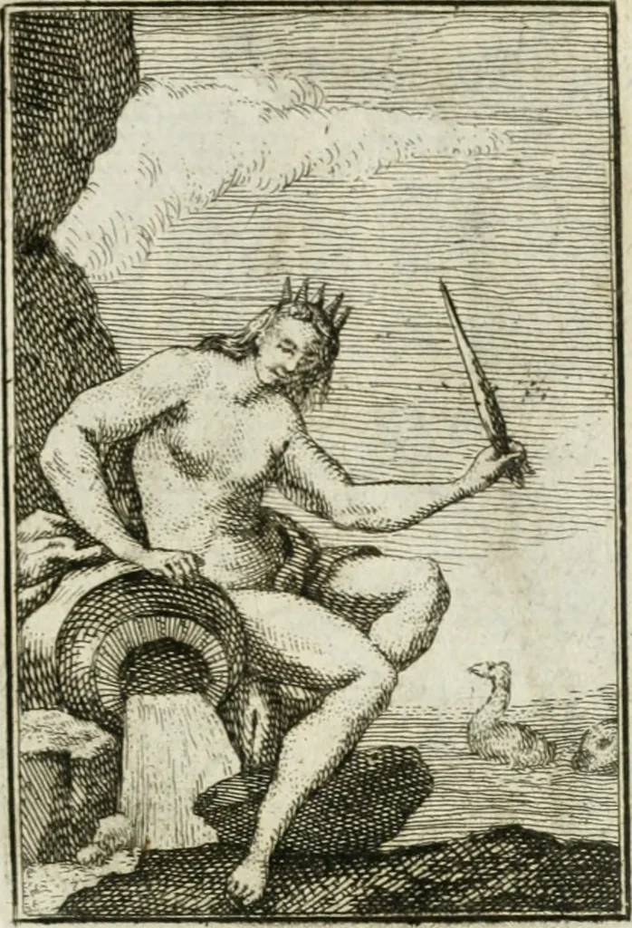 An illustration from Iconologie, tirée de divers auteurs : ouvrage utile aux gens de lettres, aux poëtes, aux artistes, & généralement à tous les amateurs des beaux-arts, 1766, leaf 200
