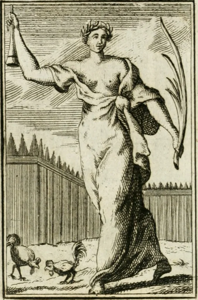 An illustration from Iconologie, tirée de divers auteurs : ouvrage utile aux gens de lettres, aux poëtes, aux artistes, & généralement à tous les amateurs des beaux-arts, 1766, leaf 203