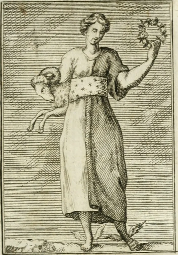 An illustration from Iconologie, tirée de divers auteurs : ouvrage utile aux gens de lettres, aux poëtes, aux artistes, & généralement à tous les amateurs des beaux-arts, 1766, leaf 208