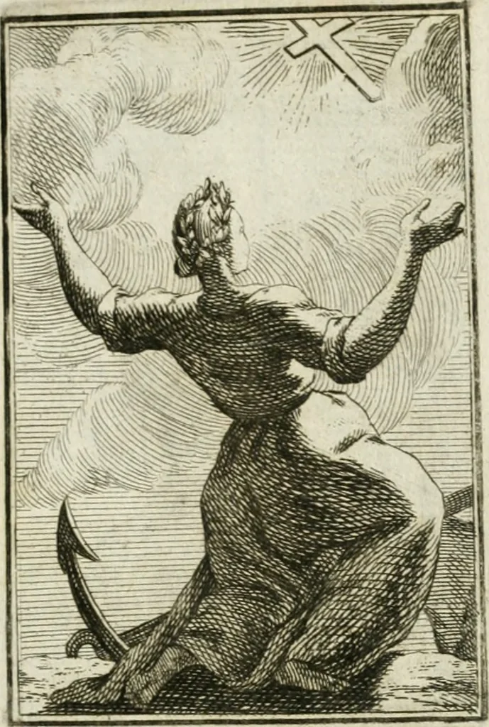 An illustration from Iconologie, tirée de divers auteurs : ouvrage utile aux gens de lettres, aux poëtes, aux artistes, & généralement à tous les amateurs des beaux-arts, 1766, leaf 212