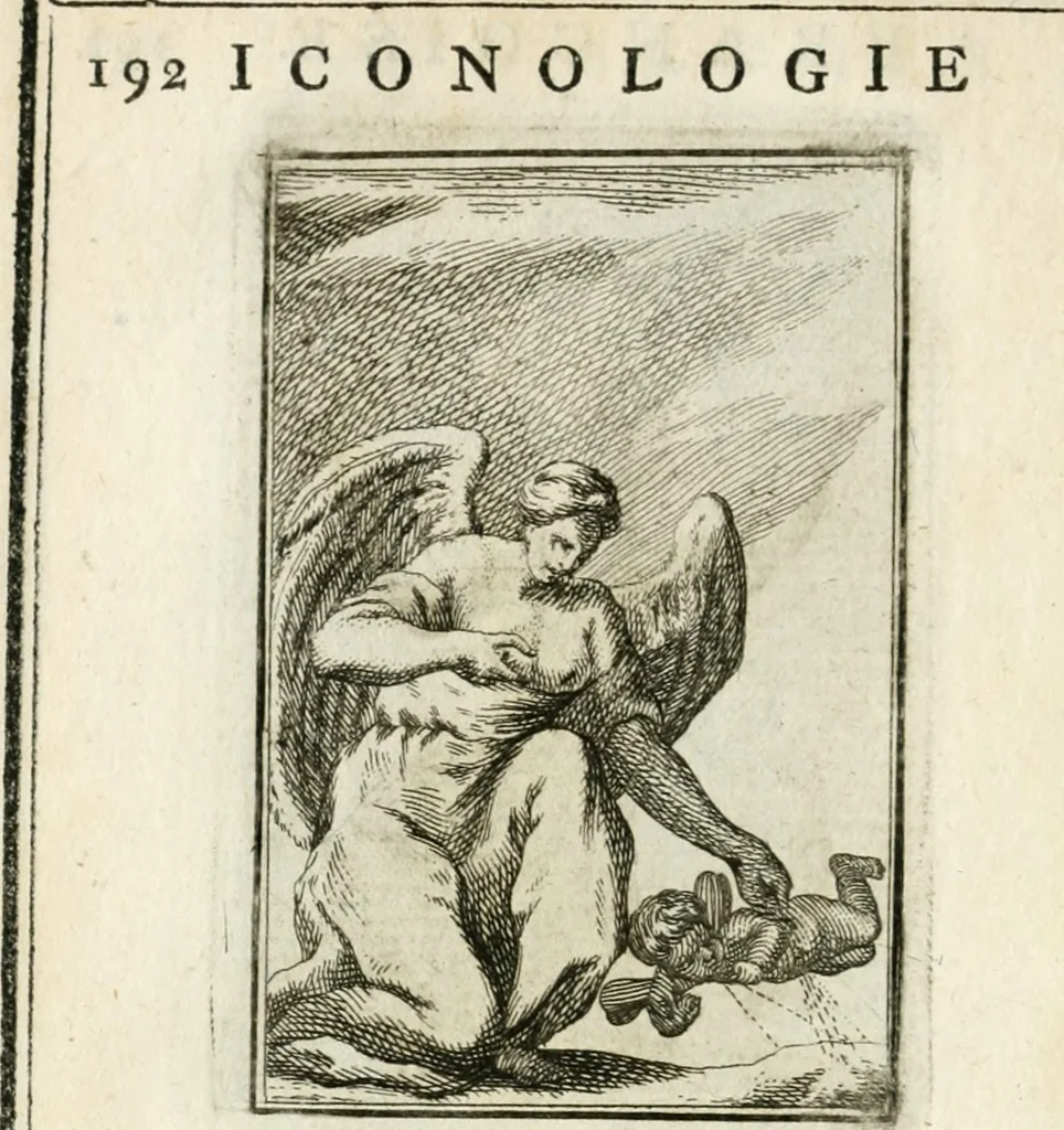 An illustration from Iconologie, tirée de divers auteurs : ouvrage utile aux gens de lettres, aux poëtes, aux artistes, & généralement à tous les amateurs des beaux-arts, 1766, leaf 213