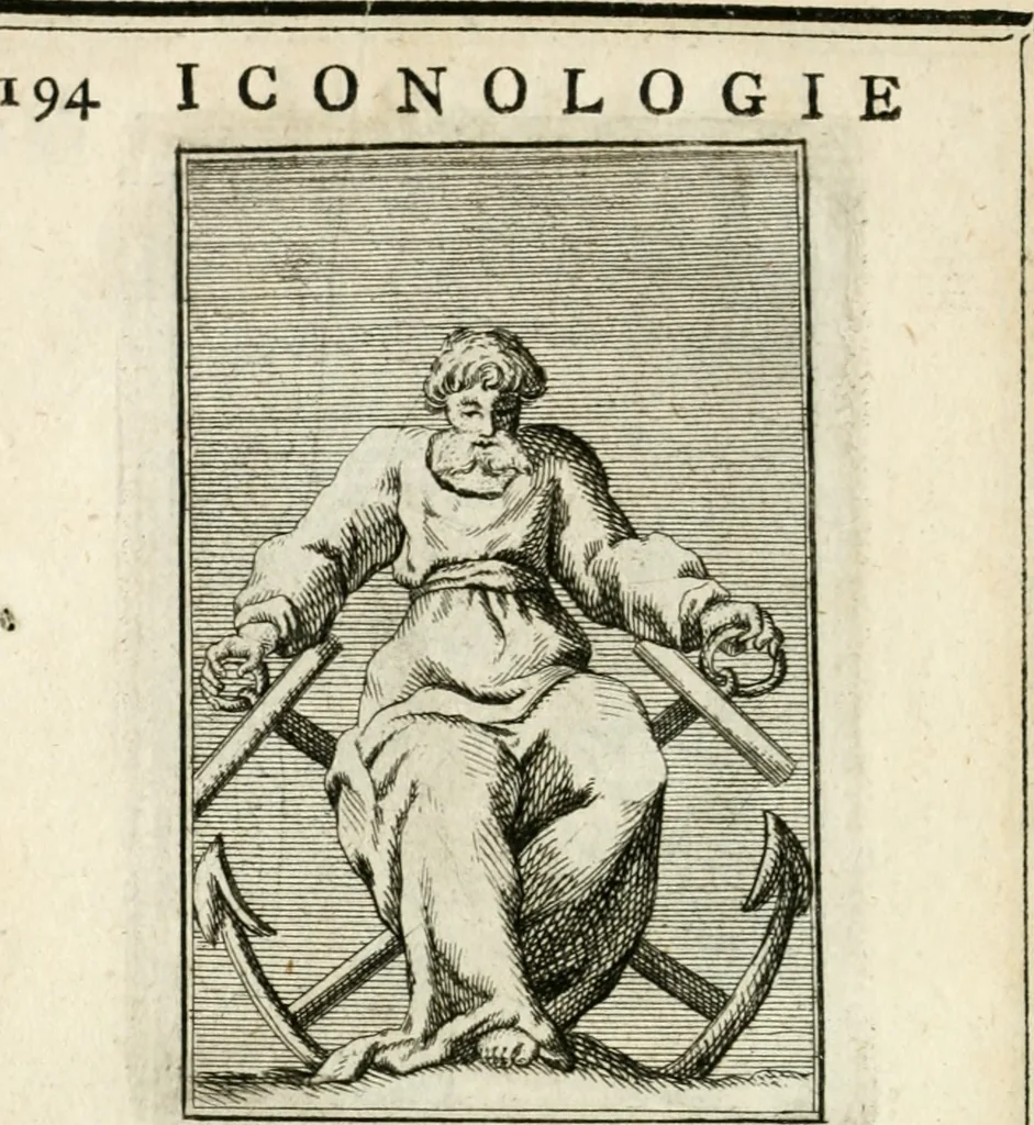 An illustration from Iconologie, tirée de divers auteurs : ouvrage utile aux gens de lettres, aux poëtes, aux artistes, & généralement à tous les amateurs des beaux-arts, 1766, leaf 215
