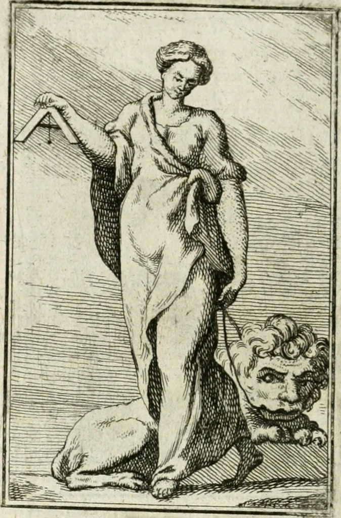 An illustration from Iconologie, tirée de divers auteurs : ouvrage utile aux gens de lettres, aux poëtes, aux artistes, & généralement à tous les amateurs des beaux-arts, 1766, leaf 217