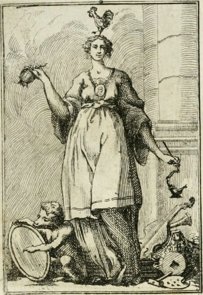 An illustration from Iconologie, tirée de divers auteurs : ouvrage utile aux gens de lettres, aux poëtes, aux artistes, & généralement à tous les amateurs des beaux-arts, 1766, leaf 26