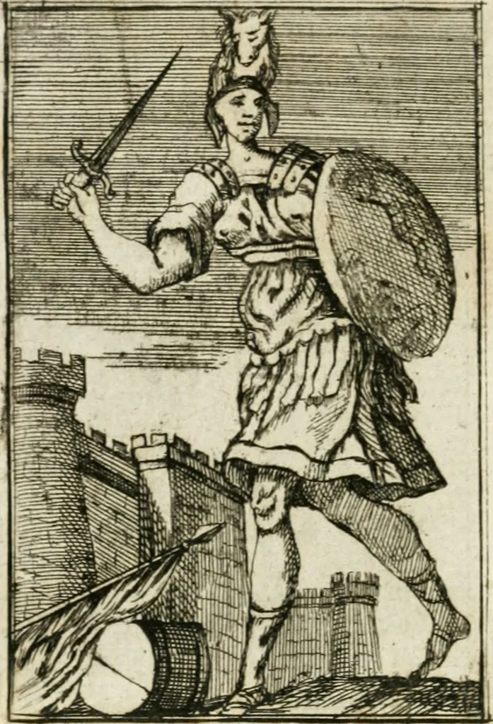 An illustration from Iconologie, tirée de divers auteurs : ouvrage utile aux gens de lettres, aux poëtes, aux artistes, & généralement à tous les amateurs des beaux-arts, 1766, leaf 39