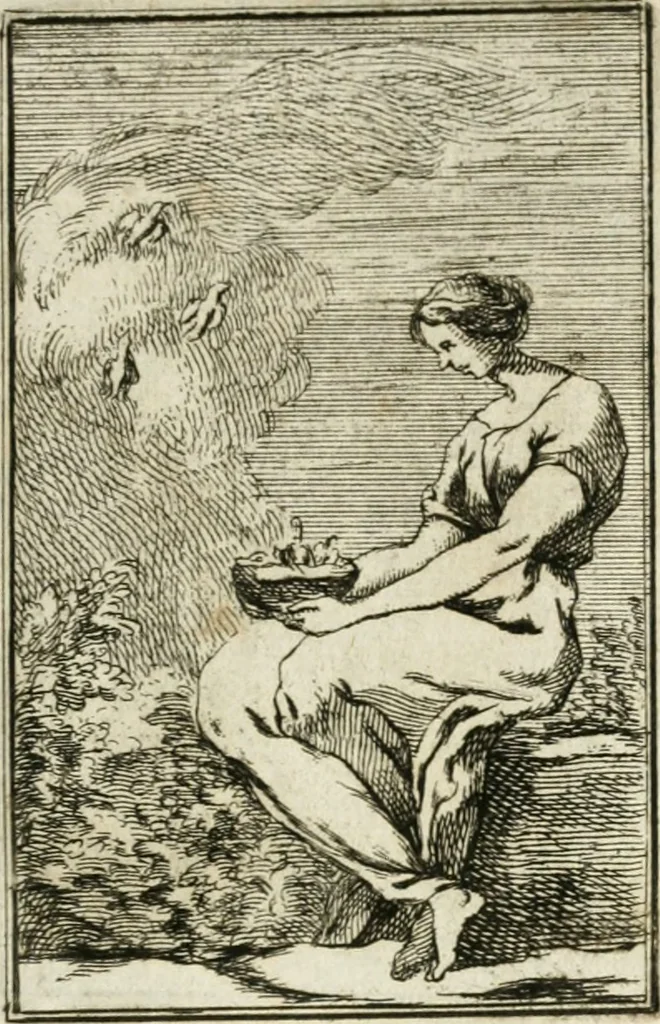 An illustration from Iconologie, tirée de divers auteurs : ouvrage utile aux gens de lettres, aux poëtes, aux artistes, & généralement à tous les amateurs des beaux-arts, 1766, leaf 52