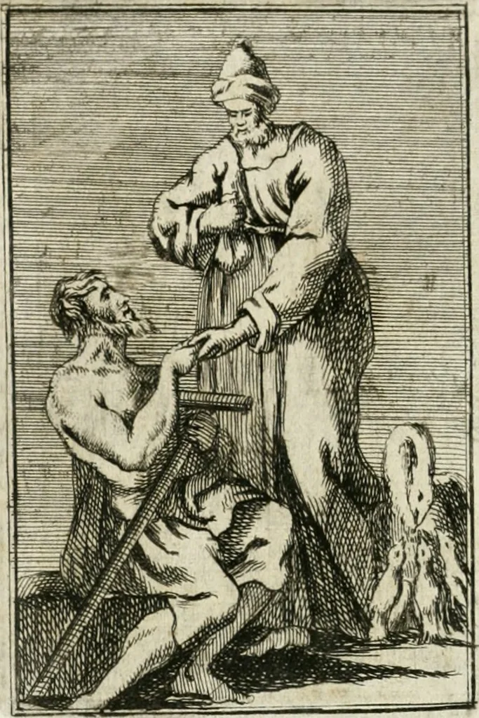 An illustration from Iconologie, tirée de divers auteurs : ouvrage utile aux gens de lettres, aux poëtes, aux artistes, & généralement à tous les amateurs des beaux-arts, 1766, leaf 55